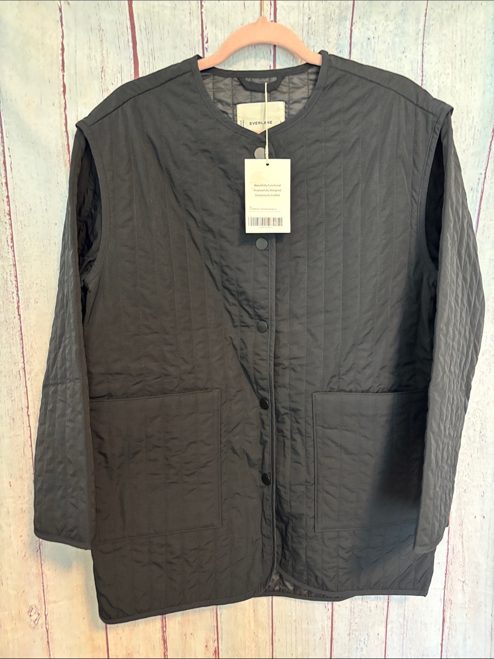 NWT Everlane The Midi Quilted Liner - Picture 8 of 16